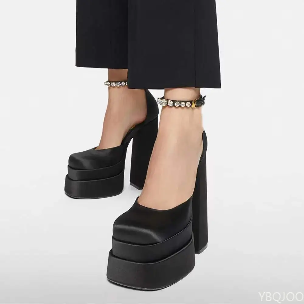 Classic Square-Heel Platform Pumps