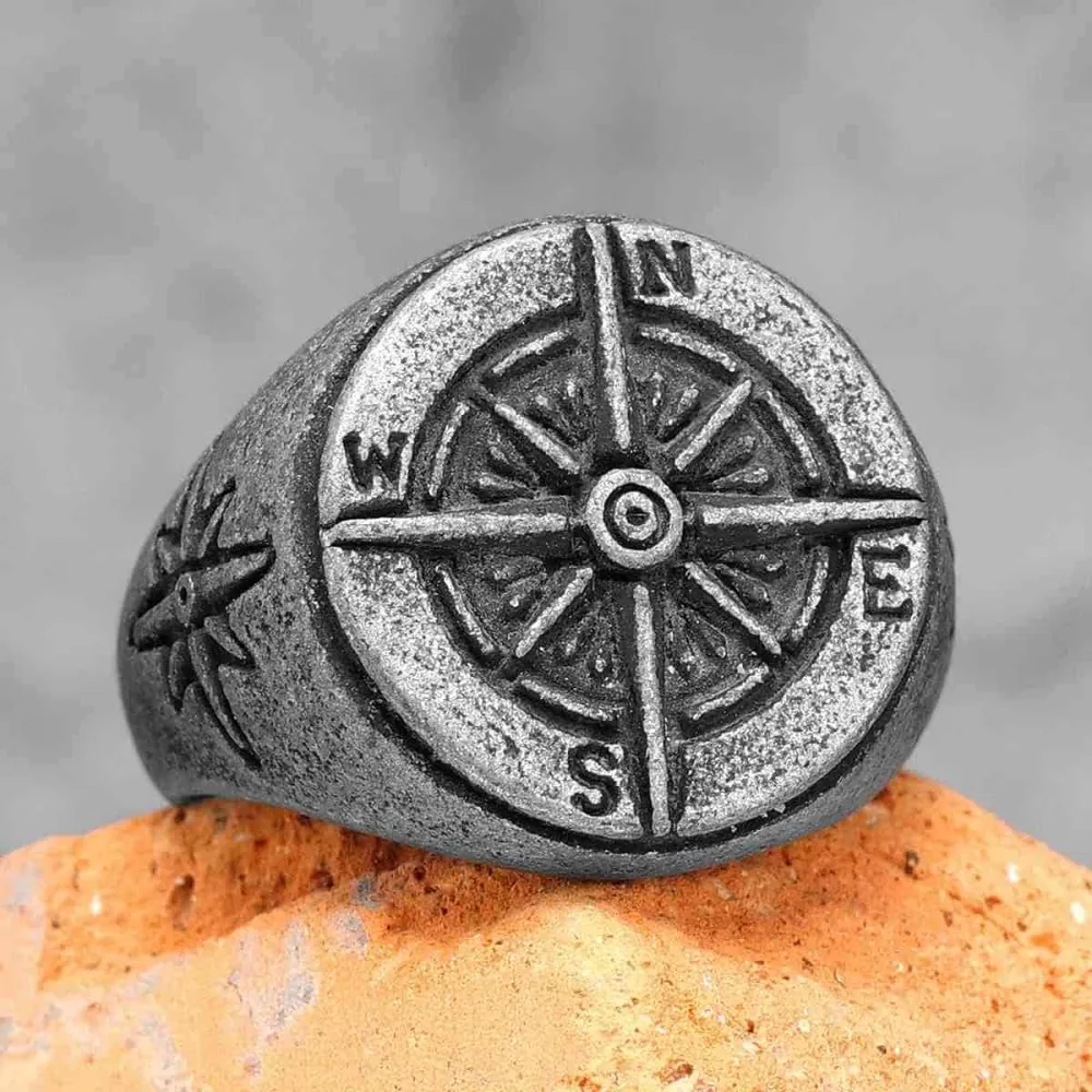 Men's Antique Compass Ring