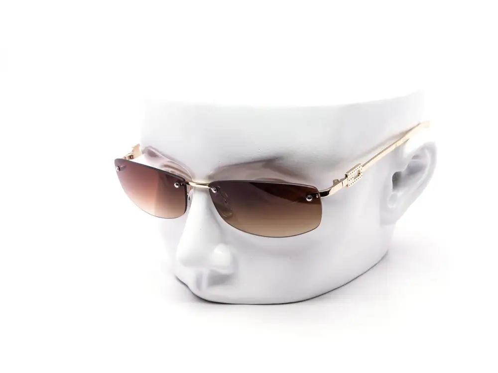 12-Pack Luxury Rimless Rectangle Square Gradient Sunglasses