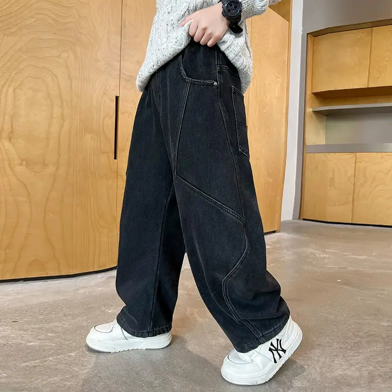 Women's Unisex Loose Cargo Jeans with Creative Seams Cargo Pants