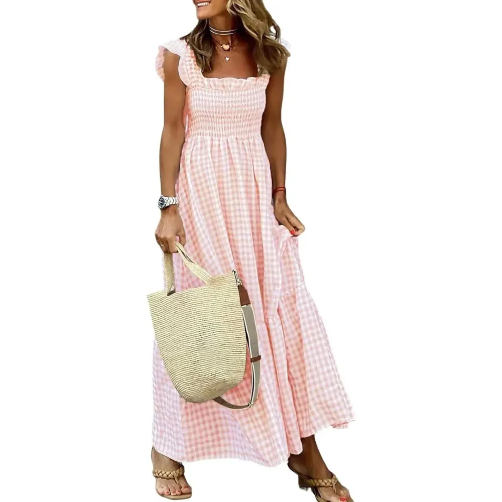 Women's Retro Plaid Pleated Dress🔥8-Pack - All Colors Included, Only $24