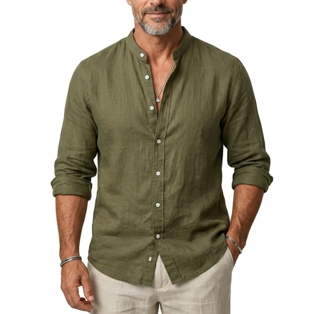 Refined Linen Classic Casual Shirt