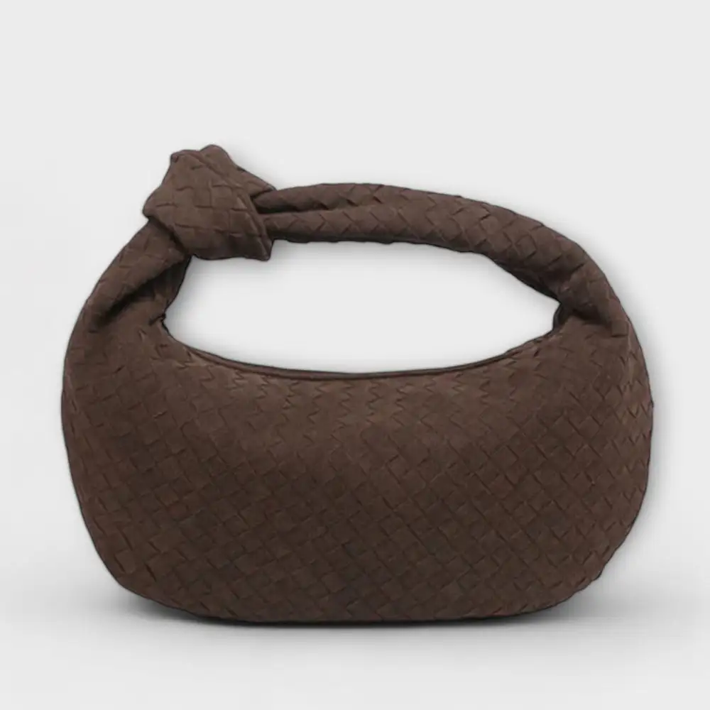 Structured Woven Leather Handbag