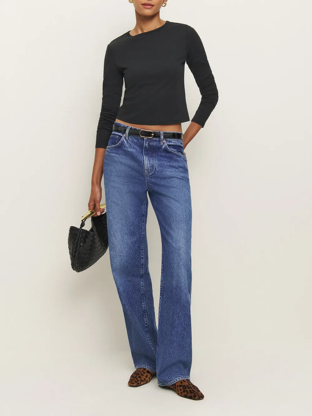 Fitted Crew Neck Long Sleeve Knit Top