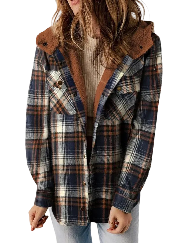 Warm Plaid Pocket Coat for Everyday Style