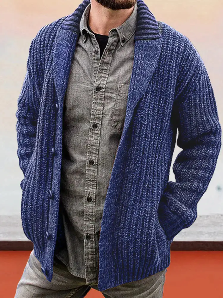 Solid Color Long Sleeve Slim Fit Knit Sweater Jacket
