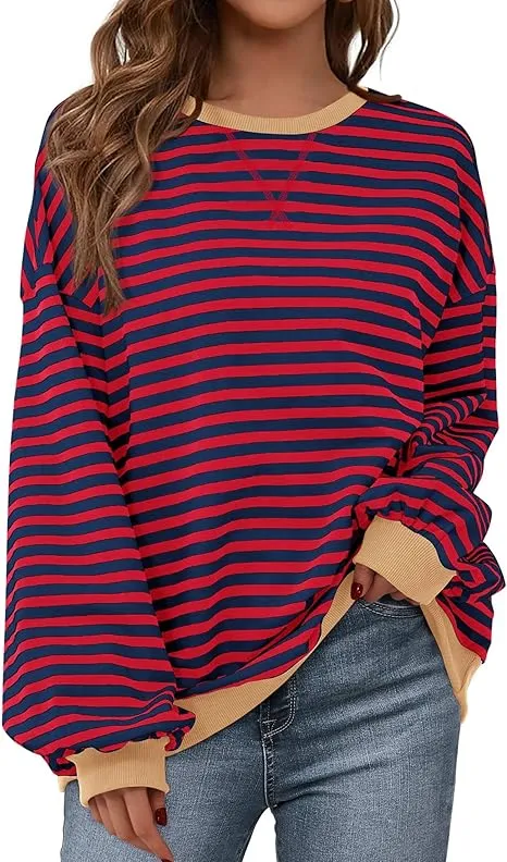 ✨ Women’s Striped Hoodie Sweatshirt – Cozy, Cute & Fall-Ready