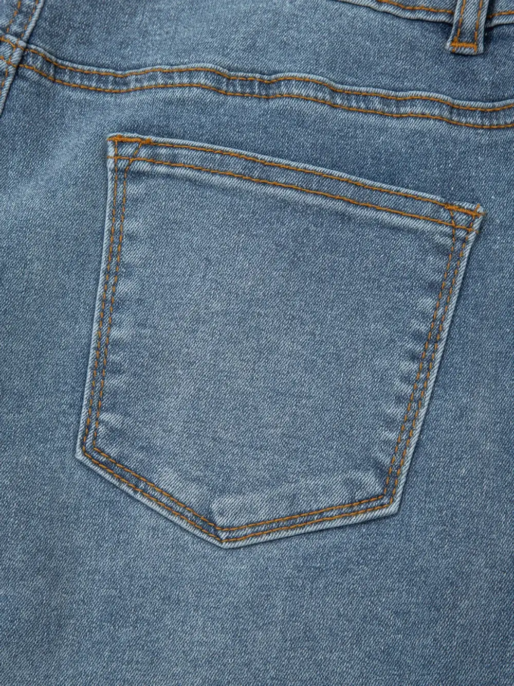 High Waisted Flared Seam Detail Denim Jeans