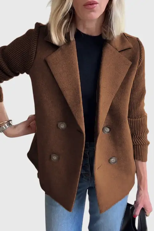 Double-Breasted Structured Blazer