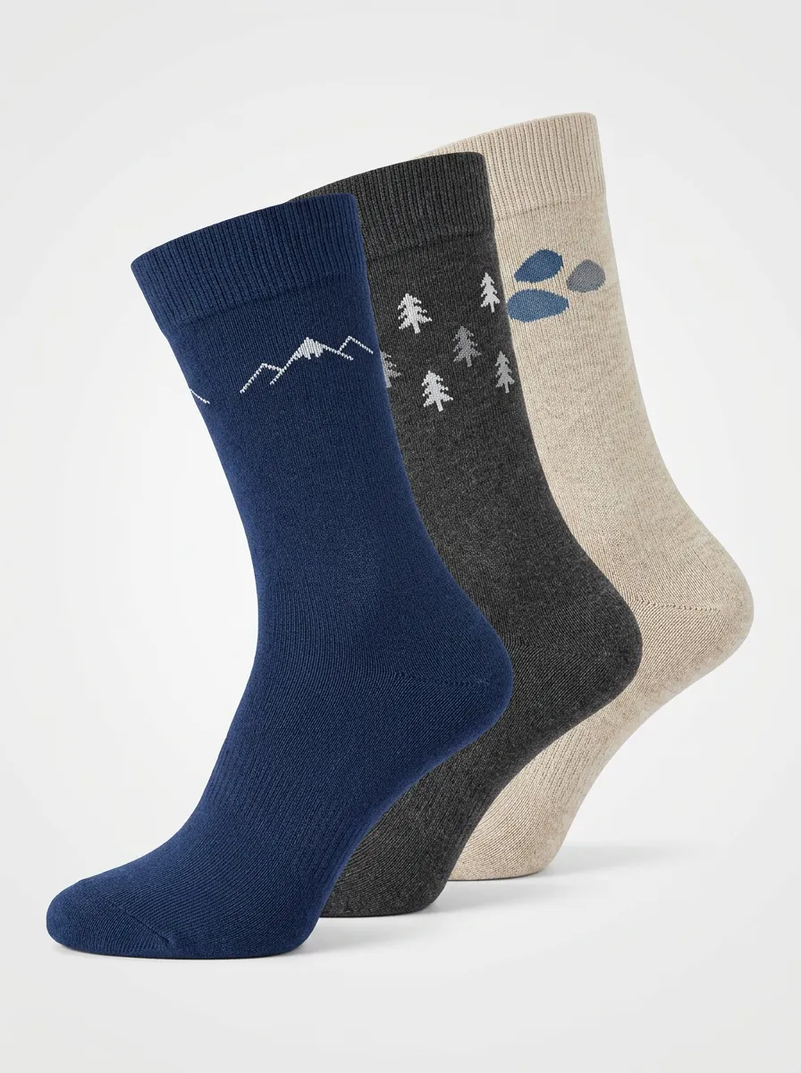 Everyday Forest Men's Three-Pair Crew Socks