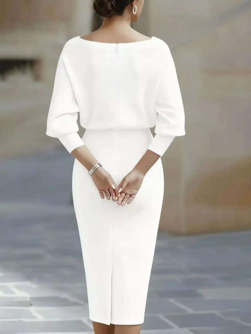 Cowl Midi Dress