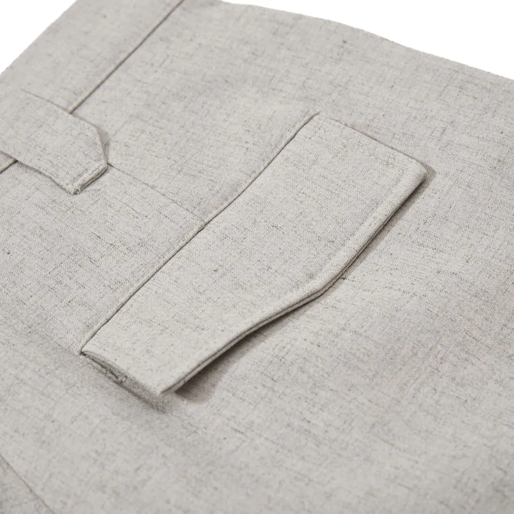 Loose-Fit Suit Pants with Tie Detail