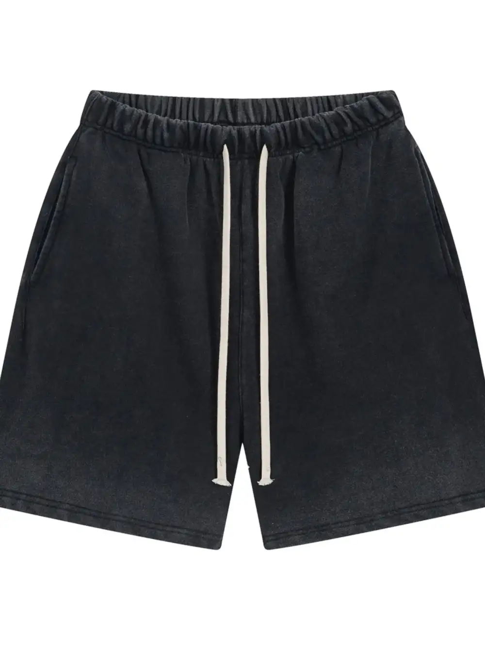 Simple Drawstring Cotton Blend Casual Shorts