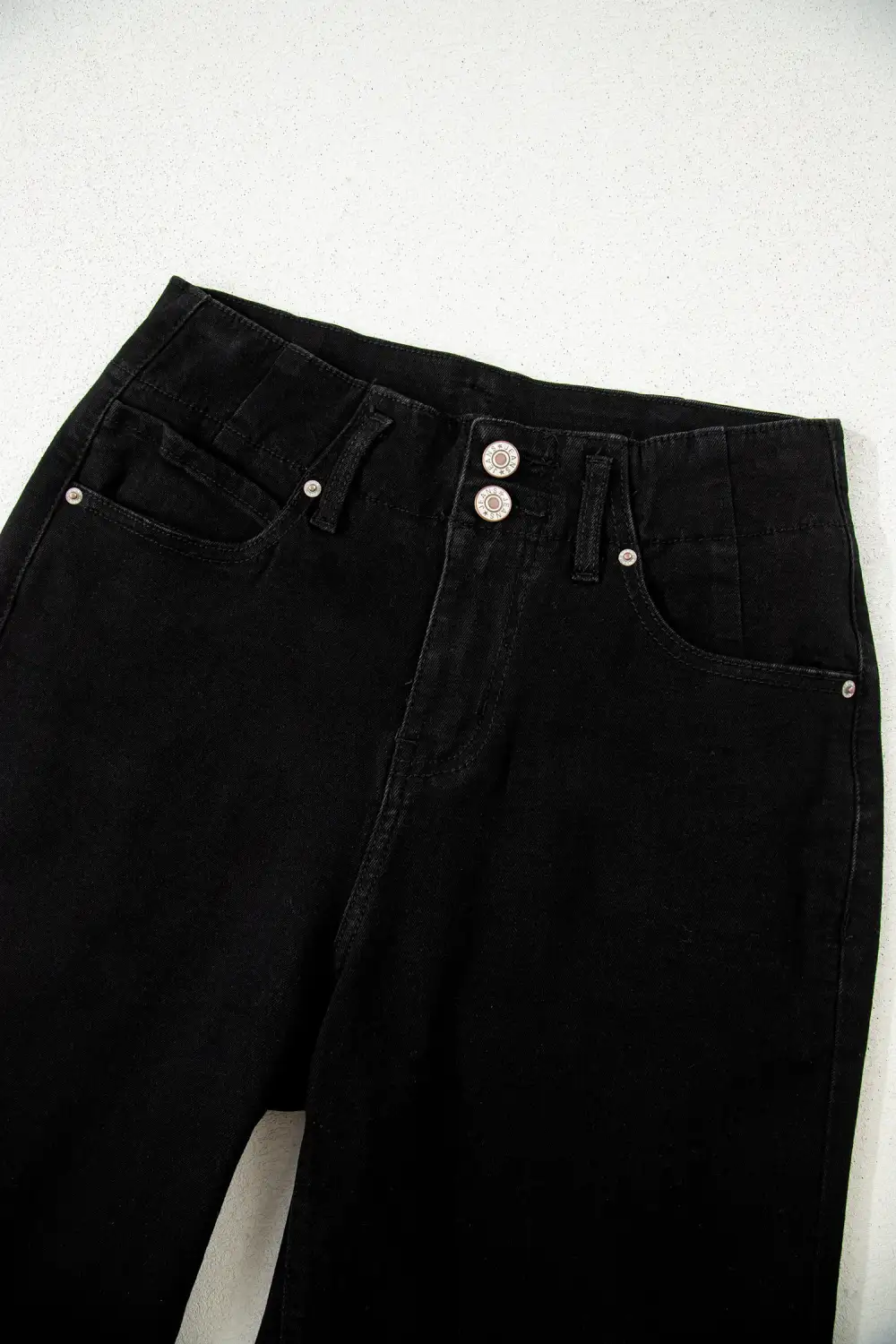 Flare Flared High Waist Button Bottom Jeans
