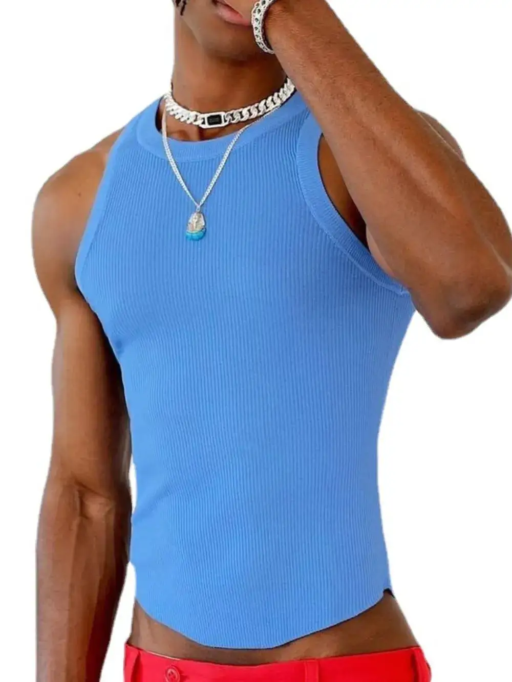 Men's Soft Stretch Round Neck Tank