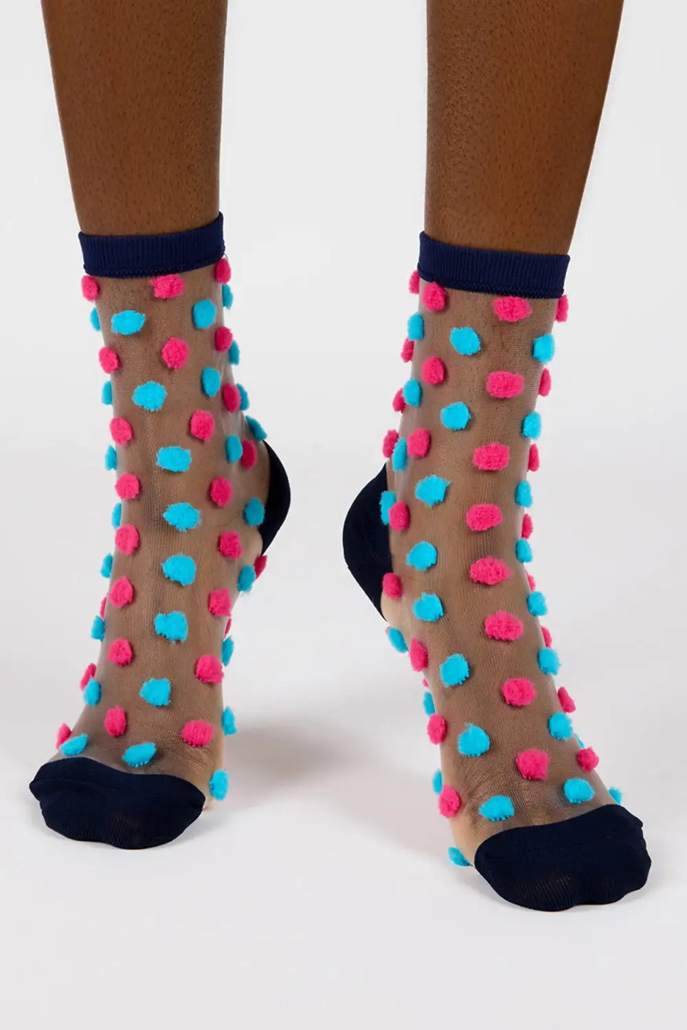 Hot Sheer Pom Pom Socks