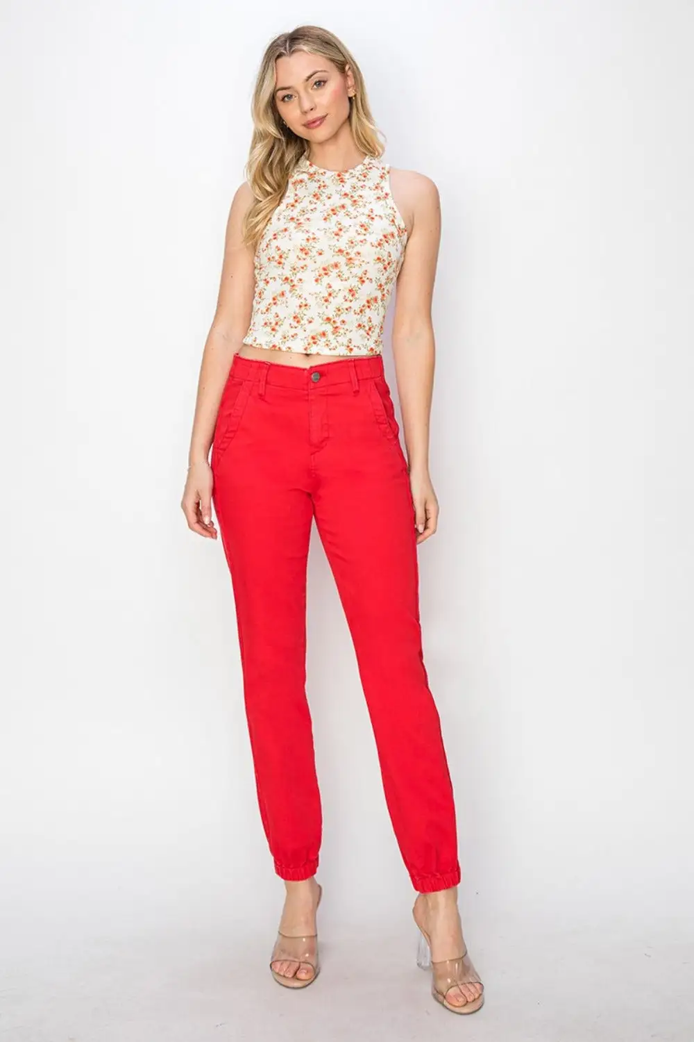 High Waist Jogger Denim Jeans