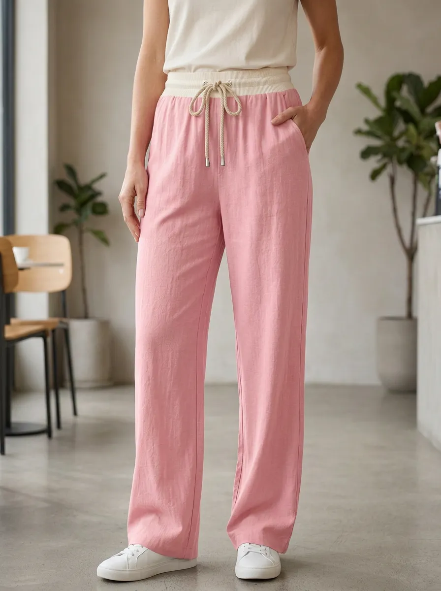Women's Urban Casual Adjustable Drawstring Waist Pants