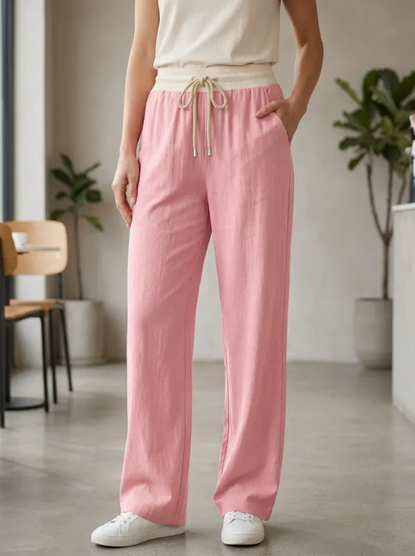 Women's Urban Casual Adjustable Drawstring Waist Pants
