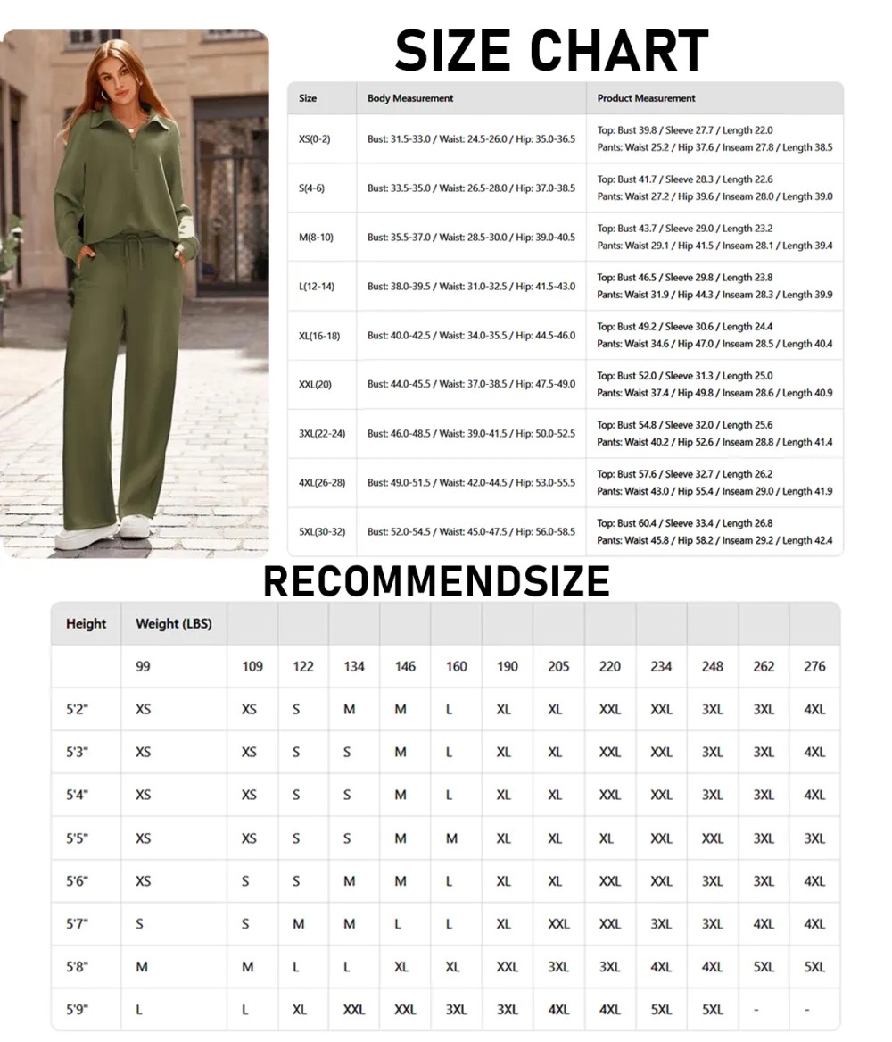 Women'S Casual 2-Piece Sweatsuit Set