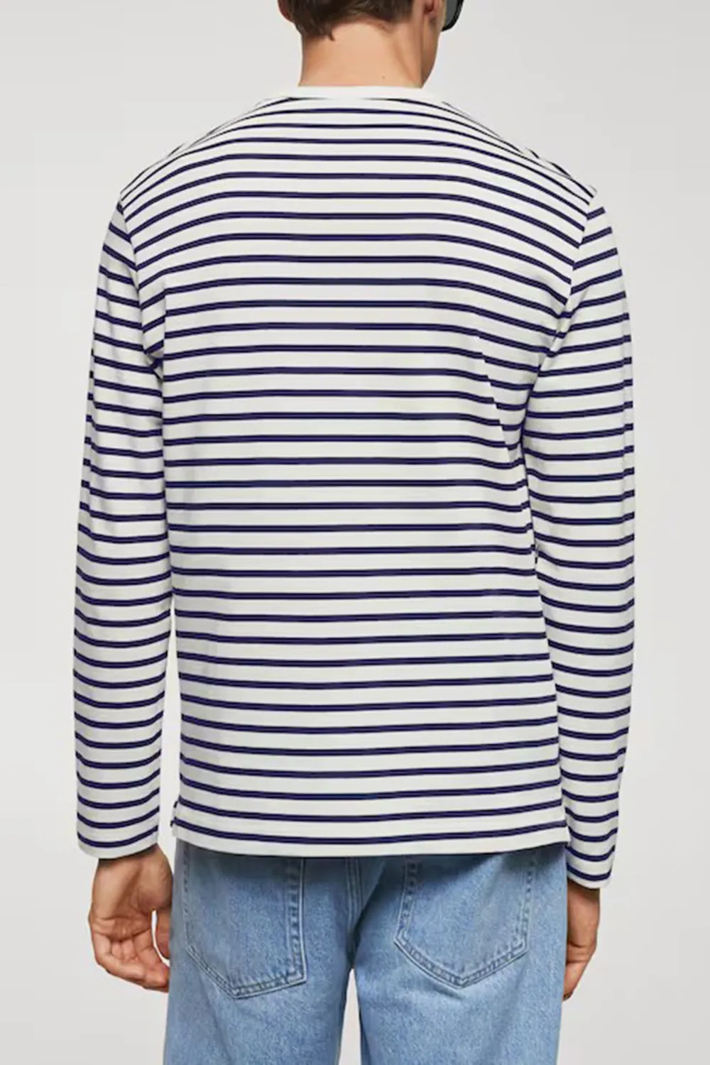 Striped Cotton Long Sleeves T-Shirt