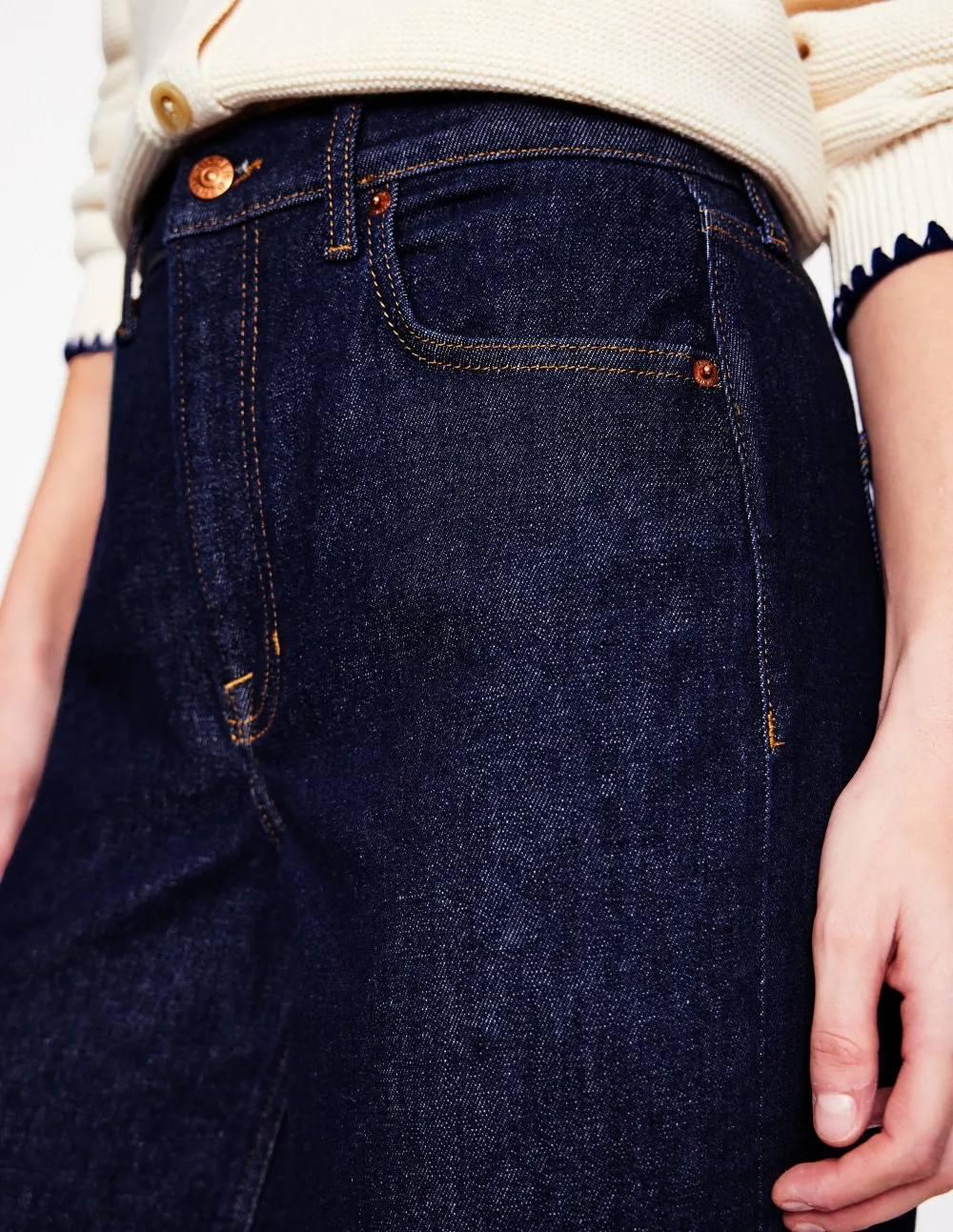 Indigo Rinse High - Rise Wide - Leg Jeans
