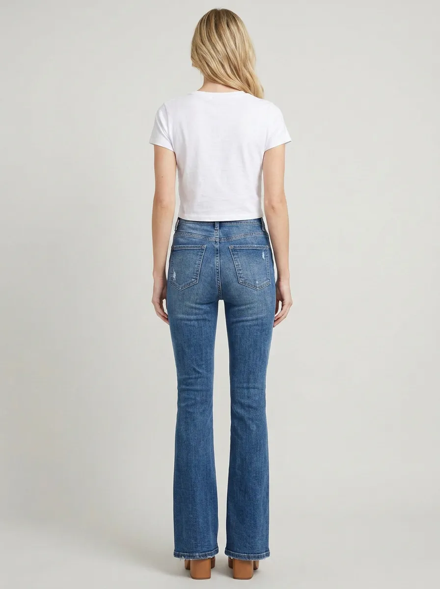 Women's Distressed Casual Denim Jeans