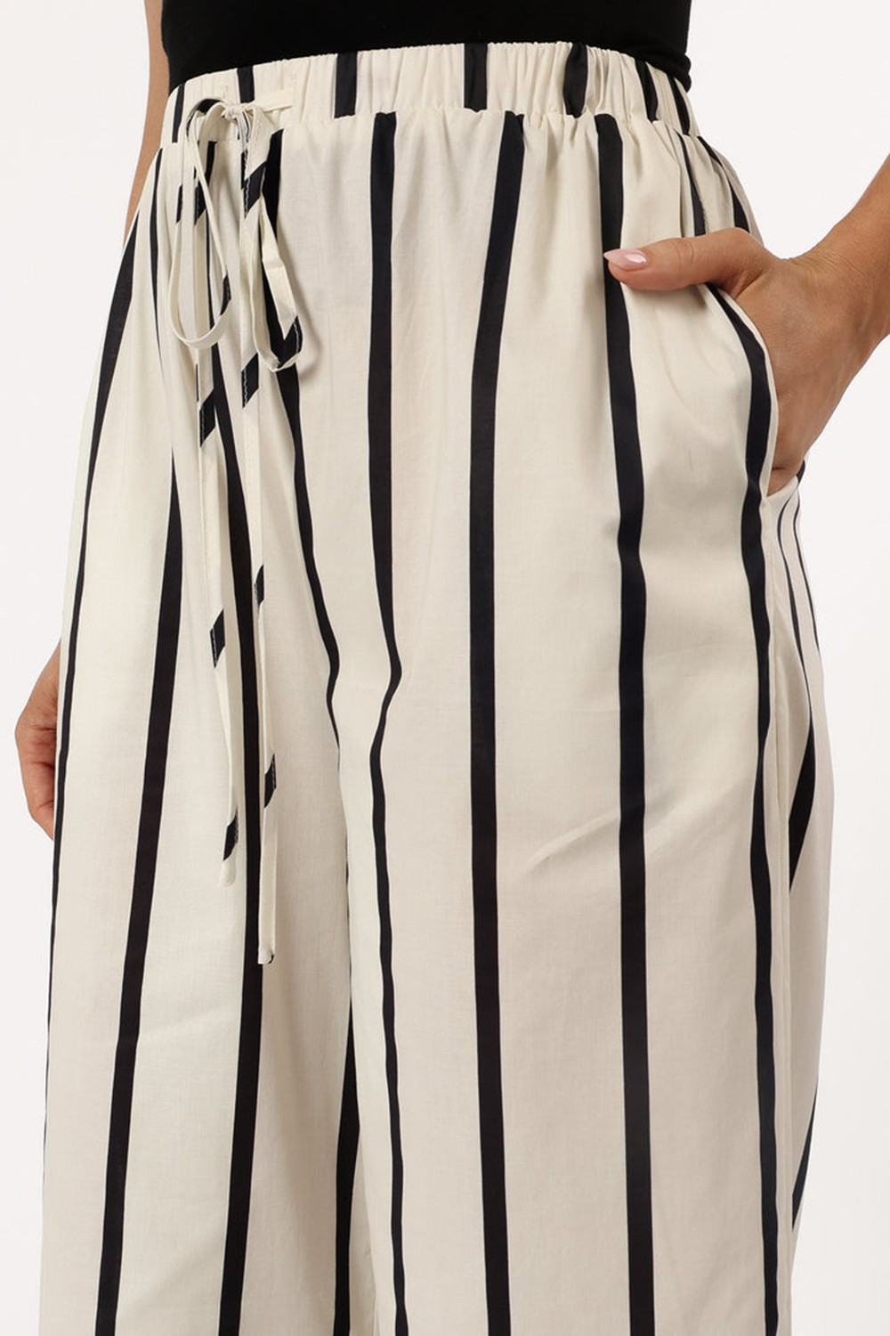 LEISURE CREAM STRIPE PANT