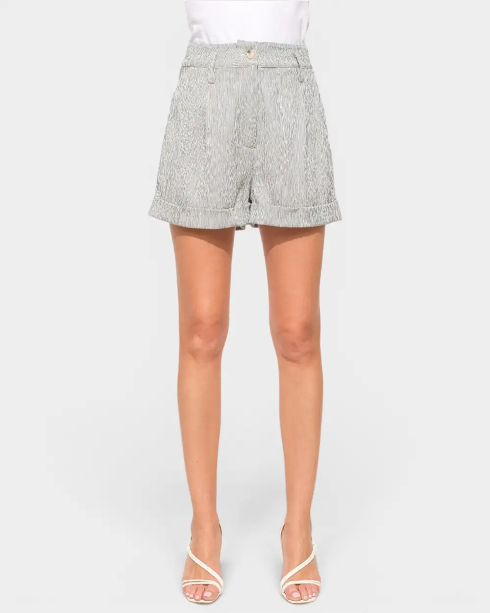 Stripe Cuffed Shorts