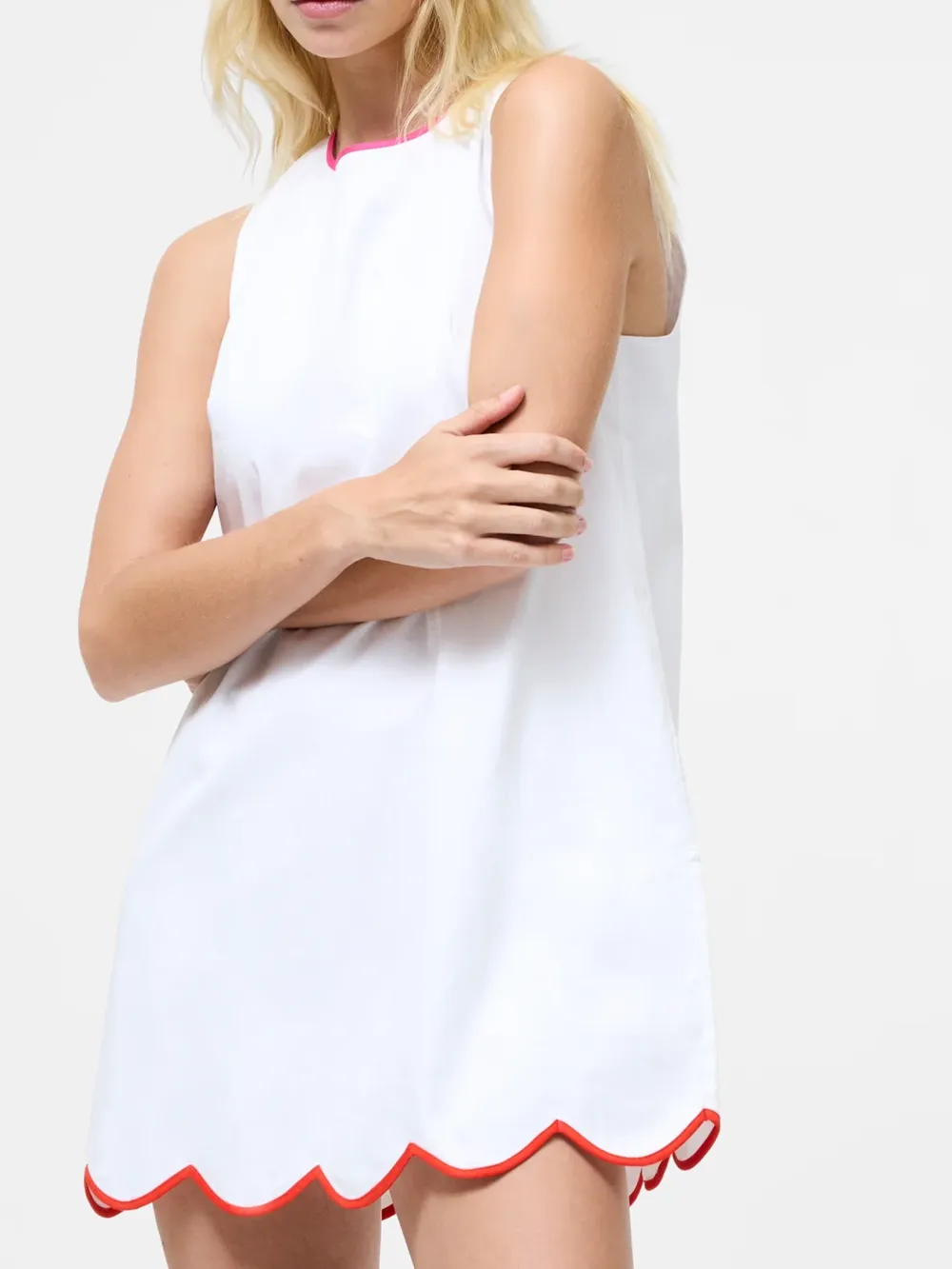 Lightweight A-Line Round Hem Mini Dress