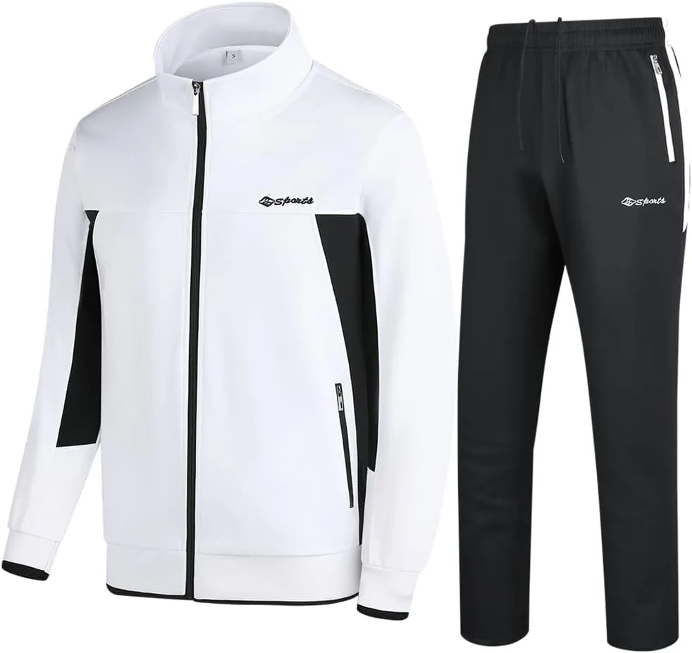 Men's Casual Athletic Tracksuit Long Sleeve Sweatsuit