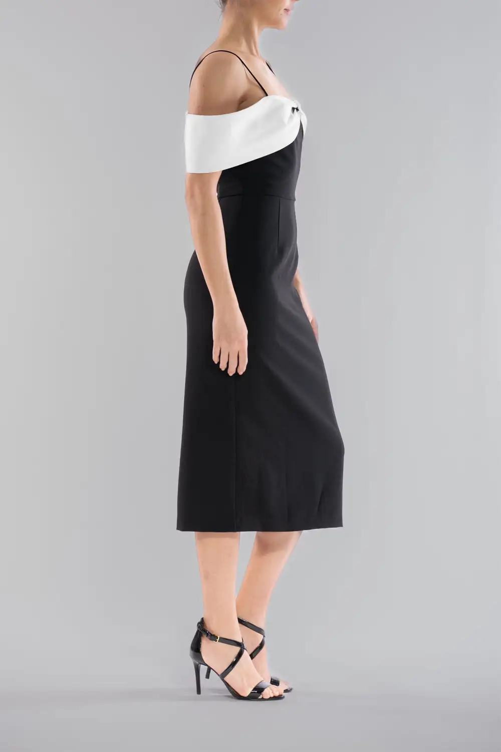 Bow Neck Sleeveless Midi Dress