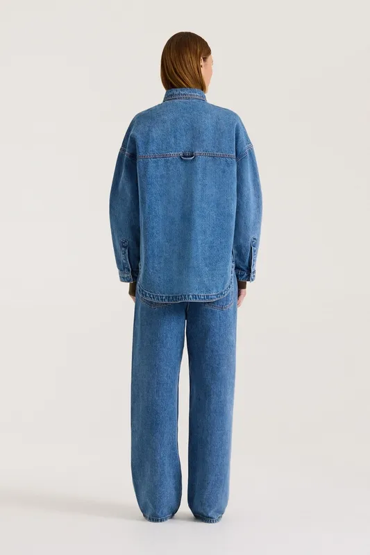Indigo Wash Oversized Denim Shirts