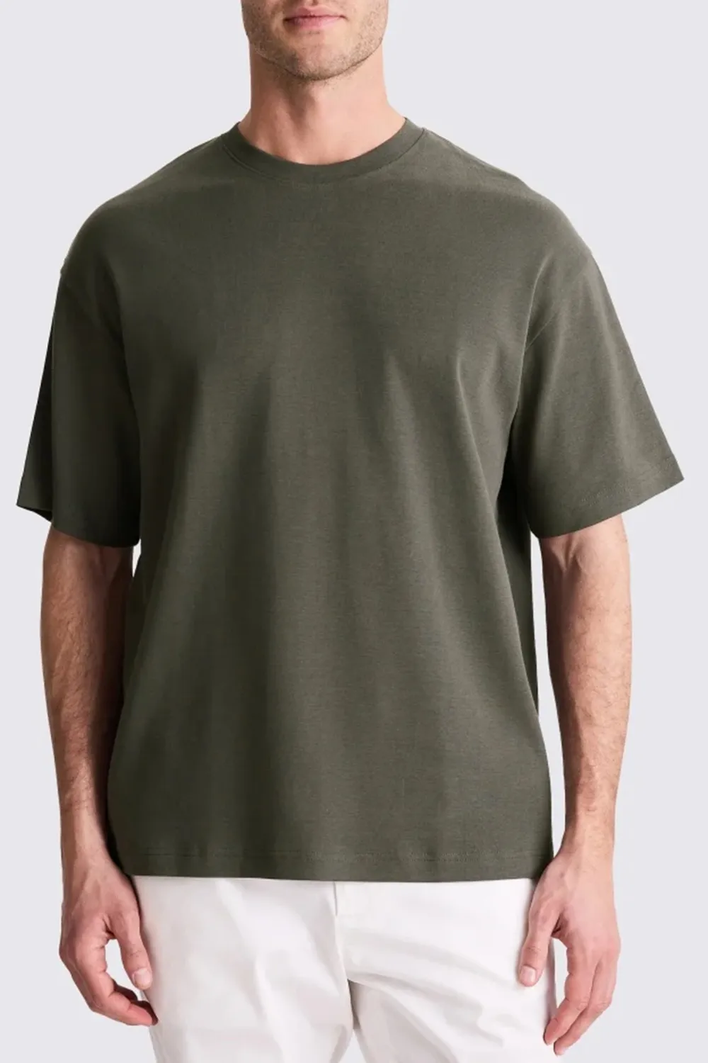 Ecru Heavyweight Pure Cotton Round-Neck T-Shirt