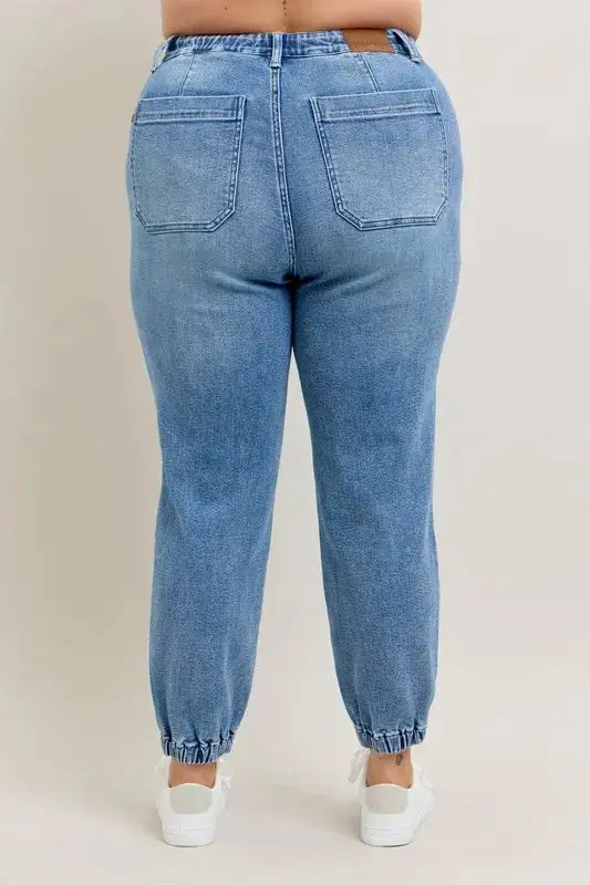 High Waist Jogger Plus Denim Jeans