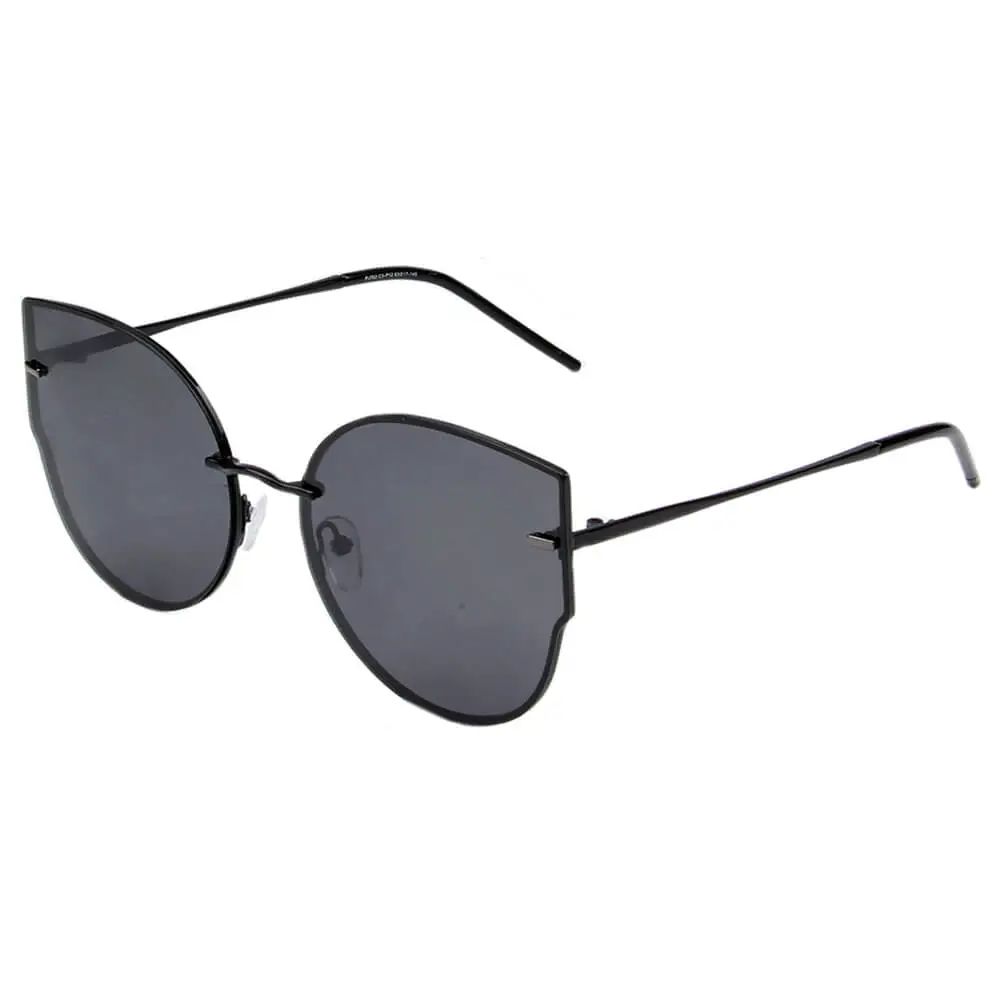 Polarized Round Cat-Eye Modern Profile Sunglasses