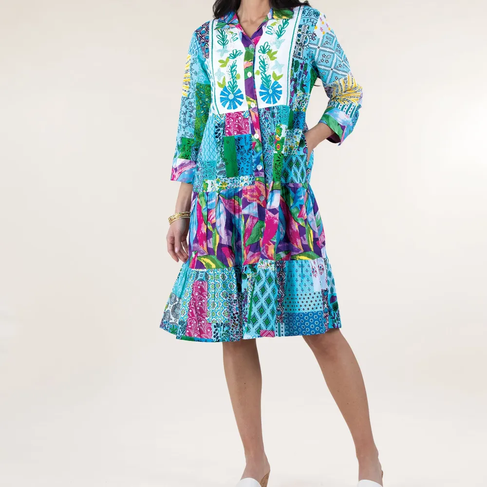 Patchwork Embroidered Dress Duster