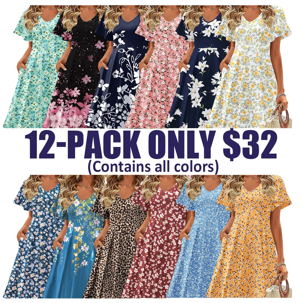 Women's Summer Dresses-🔥12-Pack - All Colors Included
