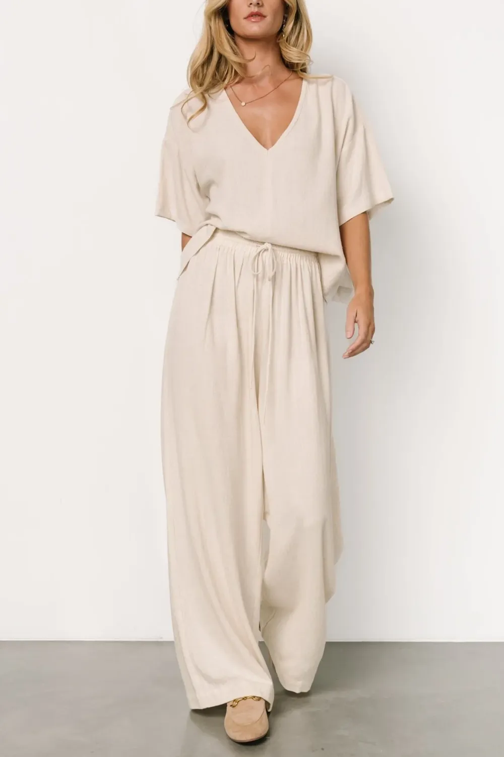 Classic White Loose Soft Pants