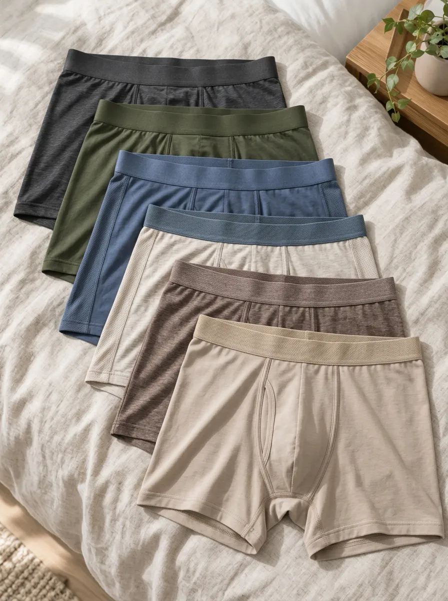 Men's Modern Series Basic Cotton Boxer Briefs Set