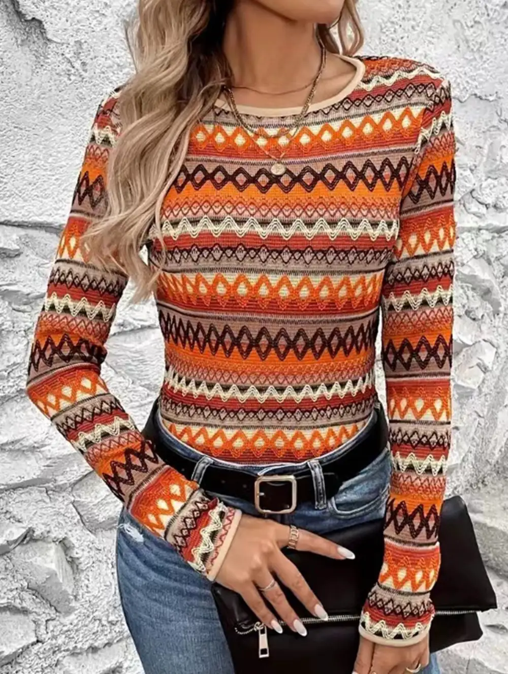 Colorful Stripe Long Sleeve Tee
