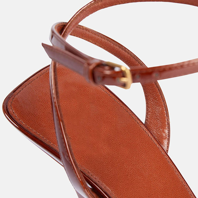 Lunara Peep Toe Block Heel Sandals