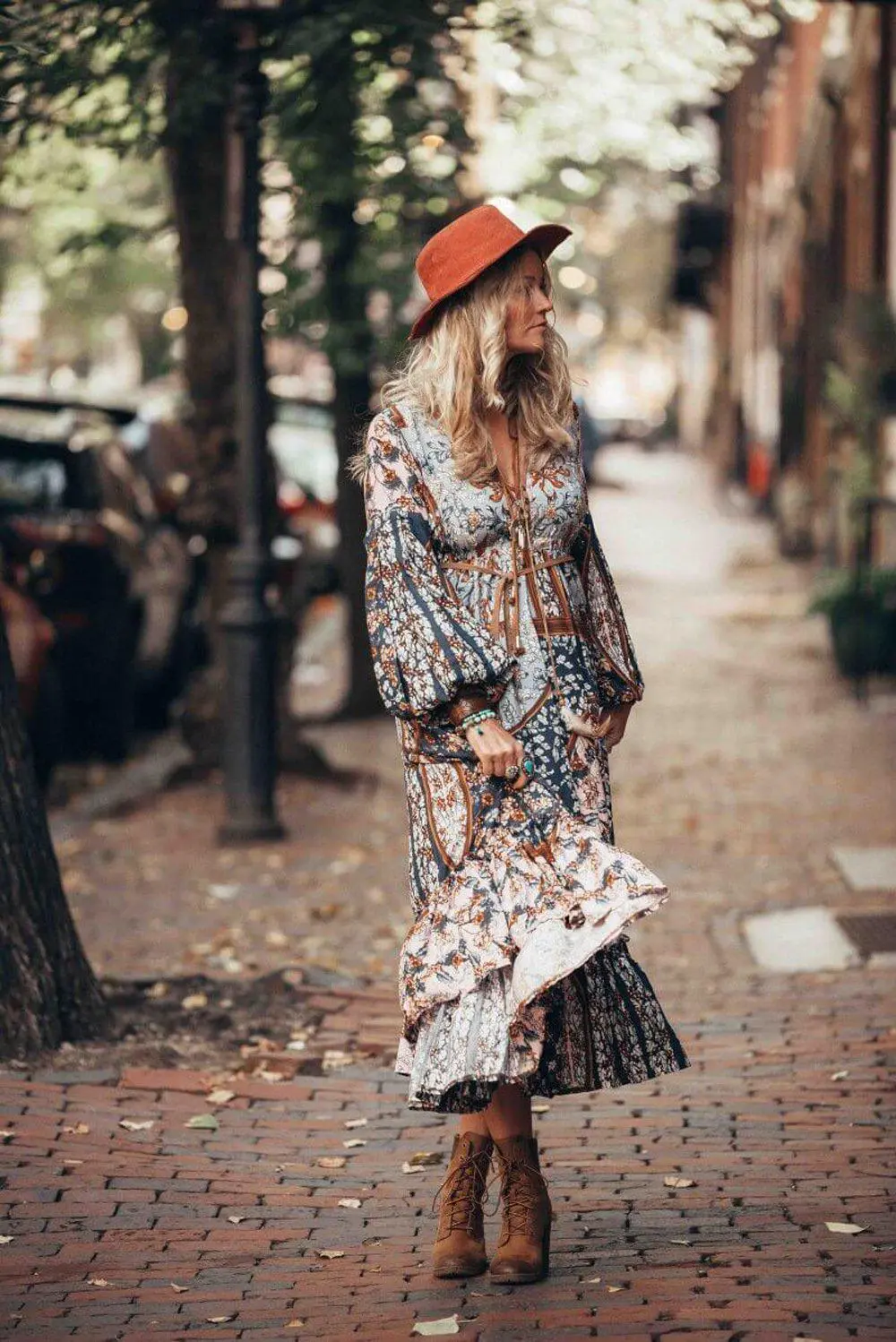 Autumnish Long Sleeve Irregular Retro Dress