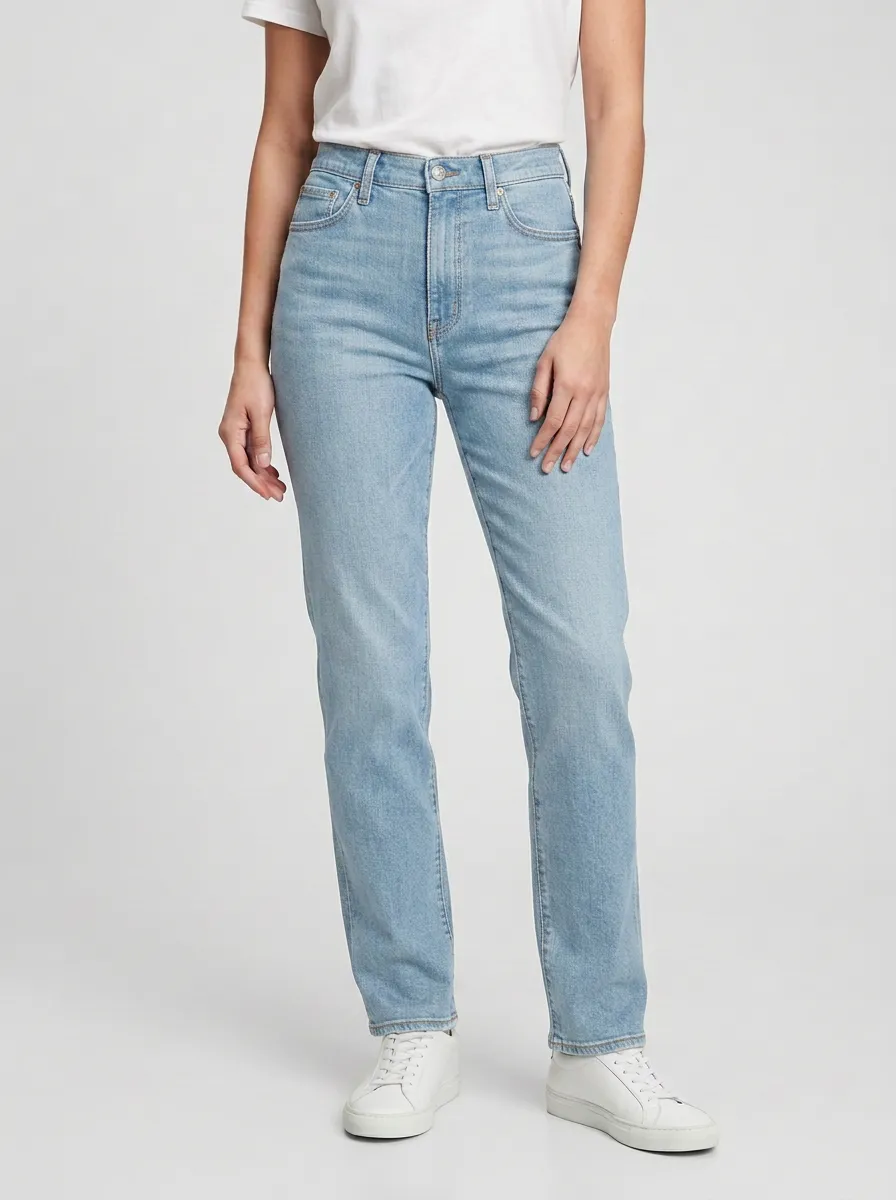 Soft-Look High-Rise Women's Straight-Leg Jeans