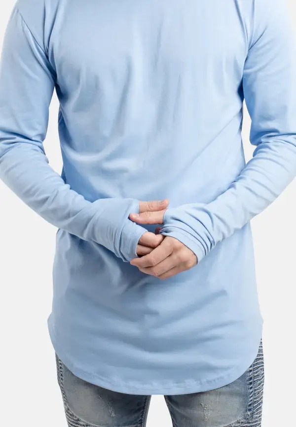 Refined Round Neck Longline Tee