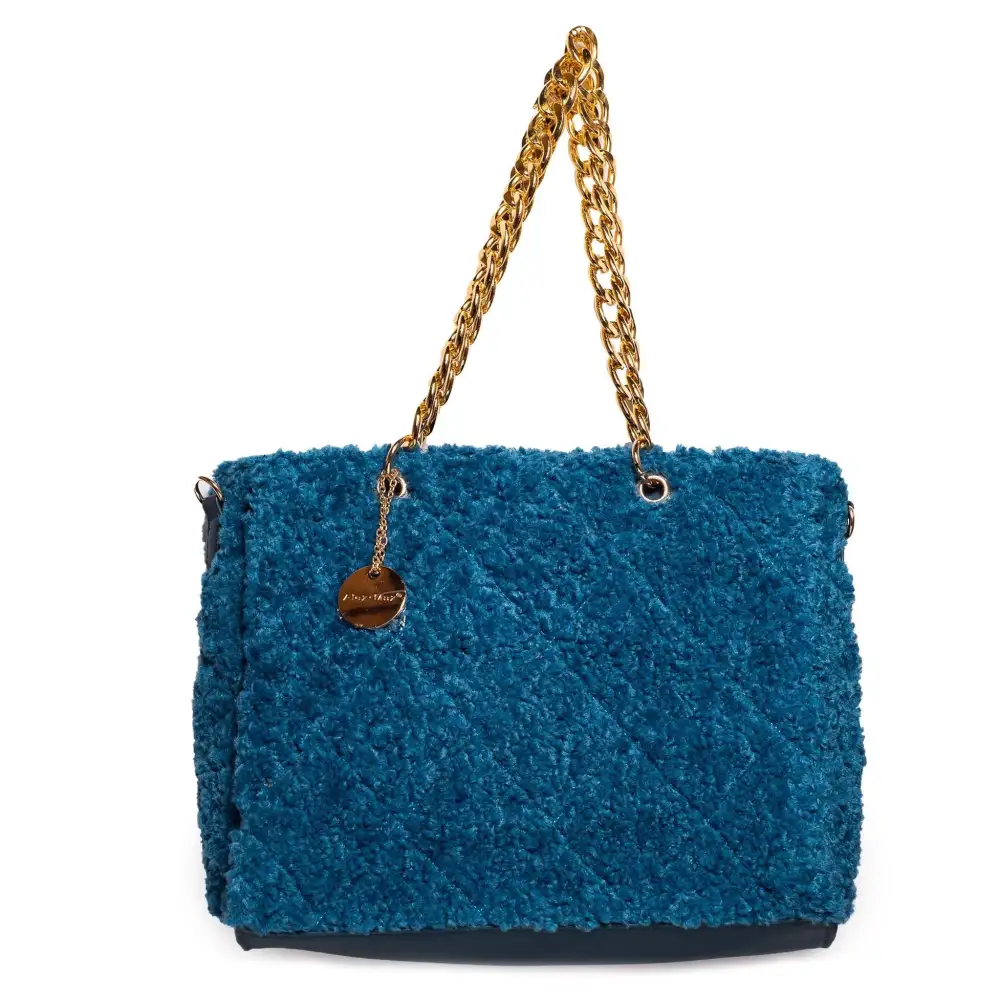 Structured Commuter Fur Handbag
