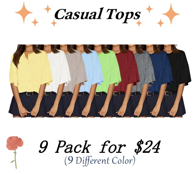 Womens Half Sleeve Cardigan Sweaters Cropped Button Down Tops Oversized Lightweight Ribbed Knit Summer Outfits