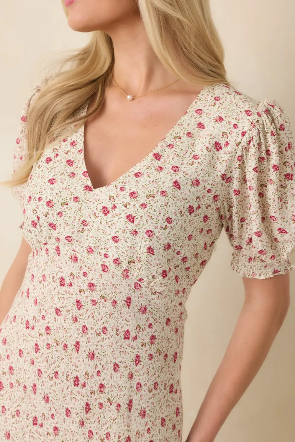 Floral Short Sleeve Maxi Dress
