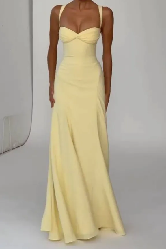 Sling A Line Maxi Dress