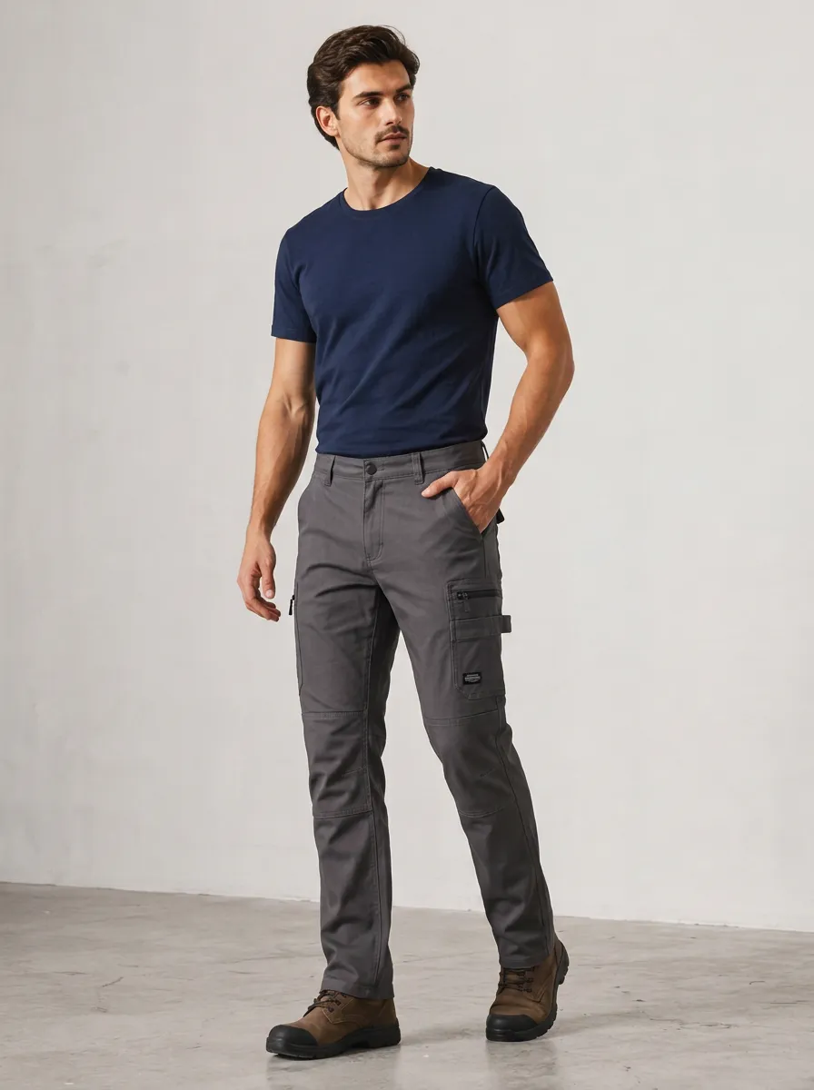 Men's Utility Charcoal Grey Utility Cargo Pants